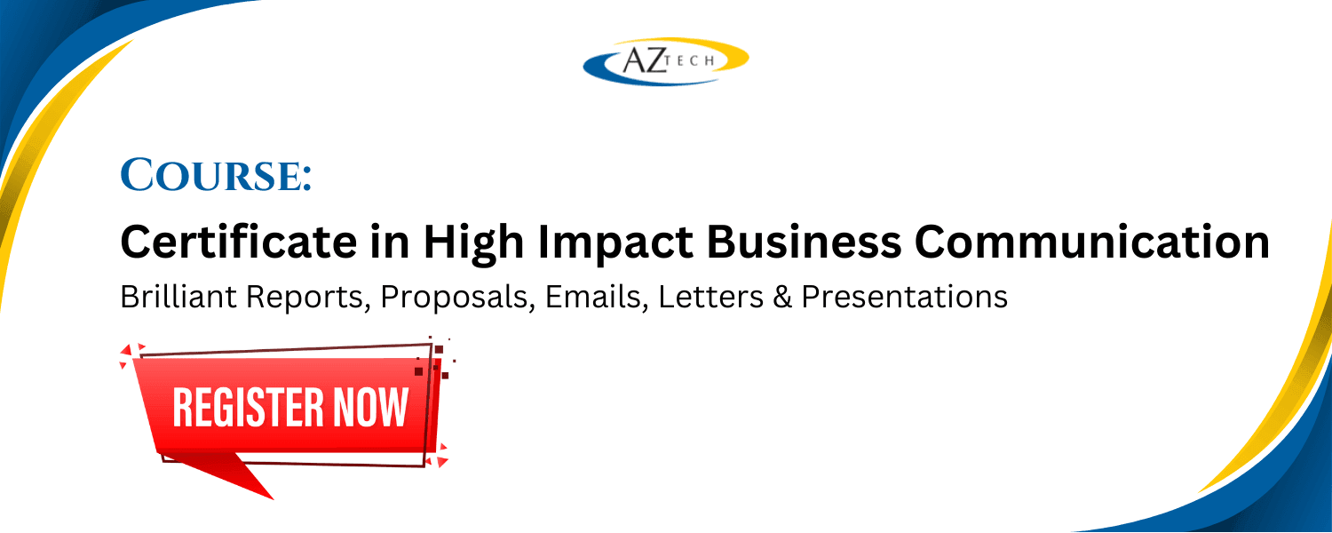 Certificate in High Impact Business Communication